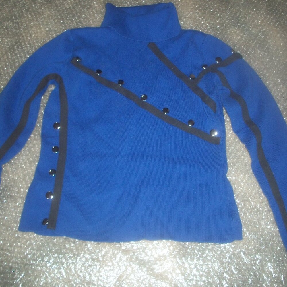 Womens turtleneck sweater. Forenza. Sapphire blue.size small